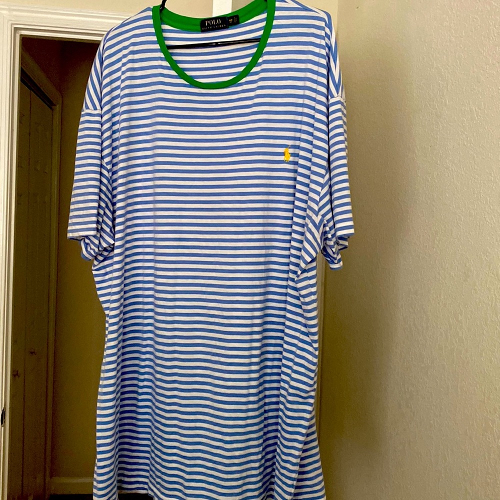 Authentic polo vneck shirts. Clean, no rips or stains. Excellent condition.
